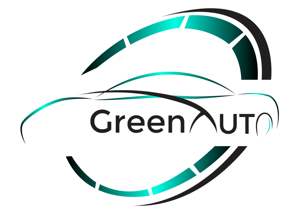 GREENAUTO_CAPA Logotipo do Agenda GreenAuto com o contorno estilizado de um carro em linhas verdes e pretas sobre fundo transparente.