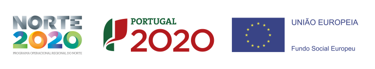 A black banner showing the logos for North 2020, 2020, and the European Union with accompanying Croatian text.
